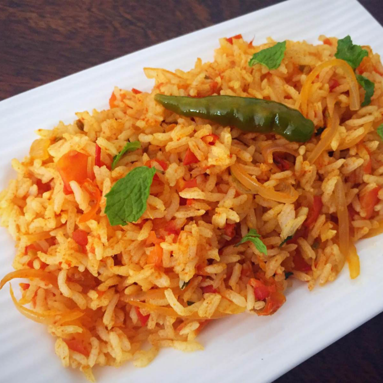 Tomato Rice recipe using Happy's basmathi rice, simple and delicious